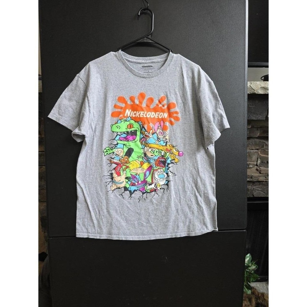 Vintage Nickelodeon Nicktoons Gray T Shirt Adult Large